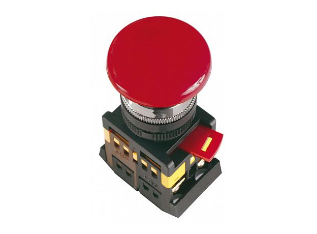 Кнопка управления "Грибок" AEAL22 с фиксацией красный d22мм 240В 1з+1р BBG60-AEAL-K04 IEK