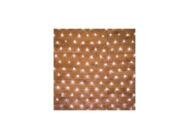 Гирлянда "Сеть" 1,5х1,5м, прозрачный ПВХ, 150 LED Белые 215-125 Neon-Night