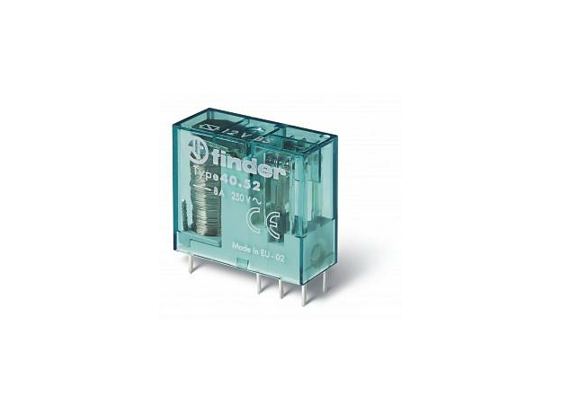 Реле миниатюрное универсальное электромеханическое выводы с шагом 5мм 2CO 8A контакты AgNi 24В DC (чувствит.) RTII 405270240000 Finder