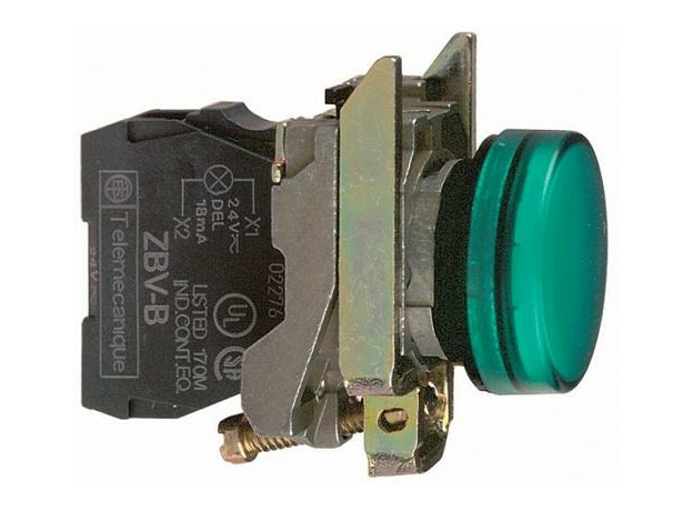 Лампа сигнальная XB4BVB3 зеленая 24В светодиодная Schneider Electric
