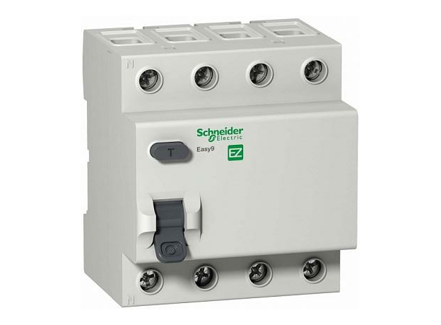 Устройство защитного отключения (УЗО) 4P 4п четырехполюсное 25А 30мА EASY9 EZ9R34425 Schneider Electric Устройство защитного отключения (УЗО) 4P 4п четырехполюсное 25А 30мА EASY9 EZ9R34425 Schneider Electric