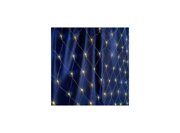 Гирлянда Сеть 1,5х1,5м+1,5м 160LED, теплый свет 2700К, прозрачный шнур IP20 CL70 32355 Feron