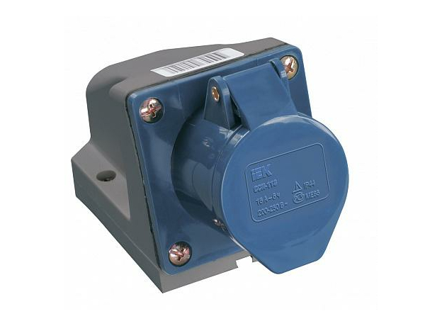 Розетка 123 стационарная 2Р+РЕ 32 А 220В IP44 (PSR11-032-3) IEK Розетка 123 стационарная 2Р+РЕ 32 А 220В IP44 (PSR11-032-3) IEK