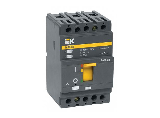 Выключатель автоматический трехполюсный (автомат) 3п 3р 125А ВА88-32 25кА (SVA10-3-0125) IEK