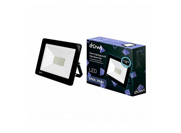 Прожектор светодиодный уличный LED 20 Вт СДО-20 с датчиком движения1400Лм 6500К 230В 32291 7 Duwi