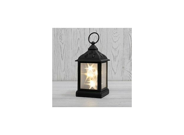 Фонарь декоративный 11х11х22,5 см, черный корпус, теплый белый цвет свечения с эффектом мерцания NEON-NIGHT 513-065