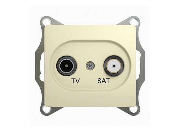Розетка TV+SAT телевизионная+спутниковая GLOSSA скрытой установки 1dB механизм бежевый GSL000297 Schneider Electric Розетка TV+SAT телевизионная+спутниковая GLOSSA скрытой установки 1dB механизм бежевый GSL000297 Schneider Electric