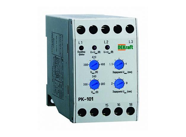 Реле контроля фаз РК-101 380В тип 01 23300DEK DEKraft SE