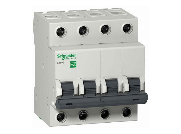 Автоматический выключатель модульный EASY9 4P 4п четырехполюсный 40А C 4,5кA AC (перемен.) (EZ9F34440) Schneider Electric Автоматический выключатель модульный EASY9 4P 4п четырехполюсный 40А C 4,5кA AC (перемен.) (EZ9F34440) Schneider Electric