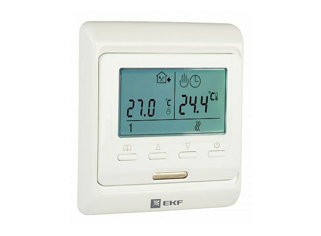 Терморегулятор для теплых полов электронный программируемый 16 A 230В с датчиком пола EKF Proxima