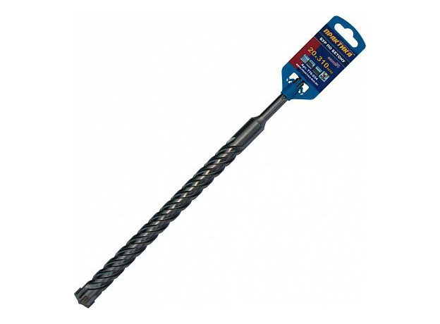 Бур по бетону для пефоратора SDS plus 20х310 Х-тип серия "Эксперт" ПРАКТИКА 776-034
