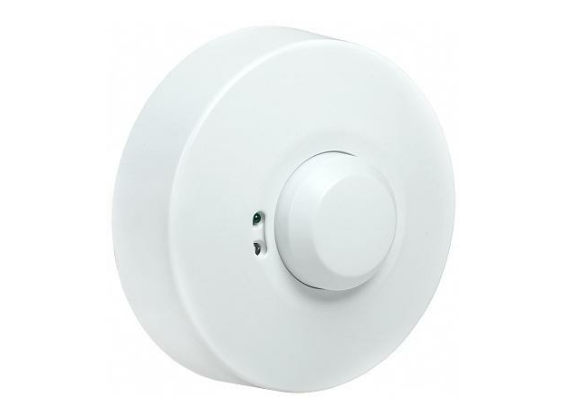 Датчик движения для включения света микроволновый ДД-МВ 101 белый, 1200Вт угол обз 360градусов, дальность 8м IP20 IEK