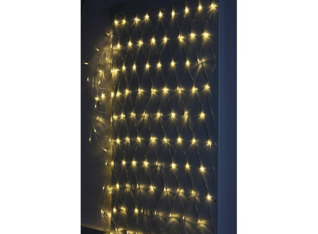 Гирлянда Сеть ENOS-01B ЭРА 144LED Сеть 1,2м*1,5м теплый свет, 24V, IP44 (60/720) Б0041909 (без БП)