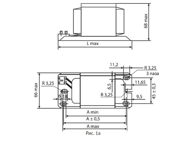 Дроссель ПРА ДРЛ 400 1И400ДРЛ44Н-003УХЛ2 220В без корпуса Galad