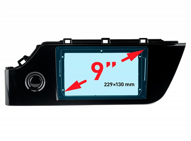Рамка для KIA Rio 2020+ (Black royal), 9" Incar RKIA-FC393