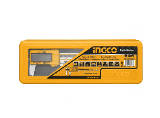 Штангенциркуль цифровой 0-150мм, шаг 0,01мм, в кейсе INGCO HDCD01150