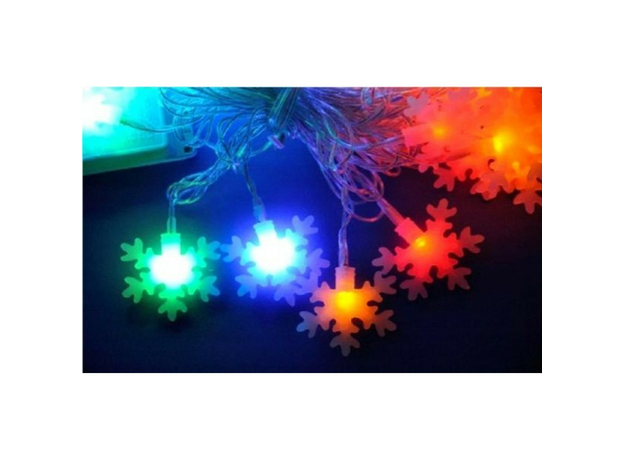 Гирлянда светодиодная (электрогирлянда ) Снежинки 7 м 50 Led Разноцветный свет с контроллером прозрачный провод IP20 ULD-S0700-050/DTA 07936 Uniel