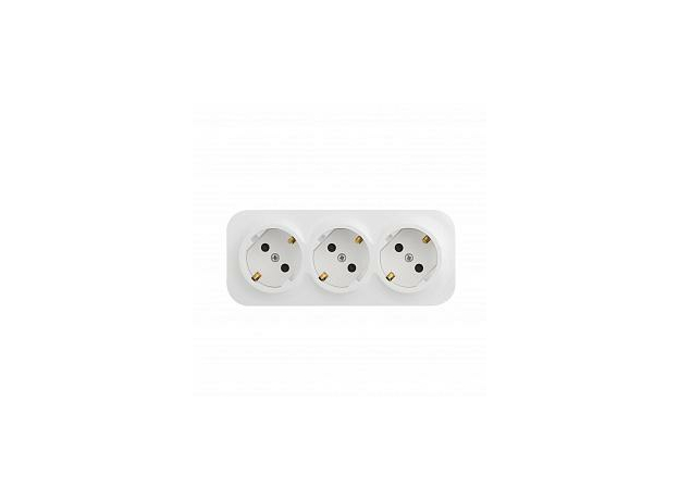 Блок розеточный Quteo 3 x 2К+З со шторками 16A - 250В~ IP20 белый 782238 Legrand Блок розеточный Quteo 3 x 2К+З со шторками 16A - 250В~ IP20 белый 782238 Legrand