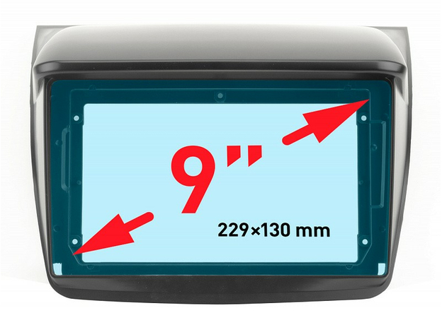 Рамка для MITSUBISHI Pajero Sport, L-200 2006-2015 (Накладка), 9" Incar RMS-FC456