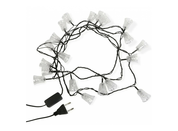 Гирлянда светодиодная (электрогирлянда) "Колокольчики" 2,8 м 20 Led RGB разноцветная с контроллером IP20 303-062 Neon-Night