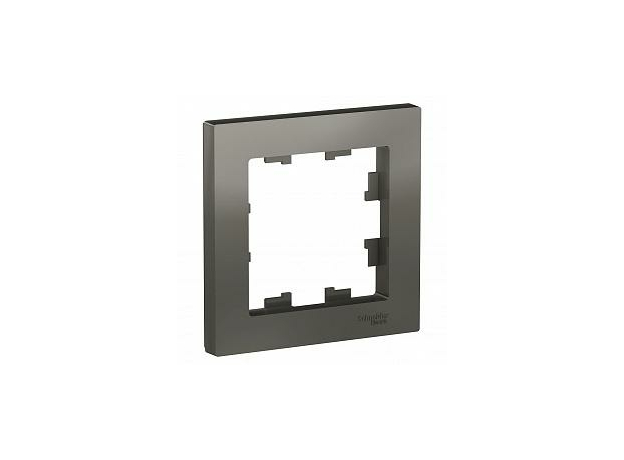 Рамка для розеток и выключателей 1 пост Atlasdesign горизонтальная сталь ATN000901 Schneider Electric Рамка для розеток и выключателей 1 пост Atlasdesign горизонтальная сталь ATN000901 Schneider Electric