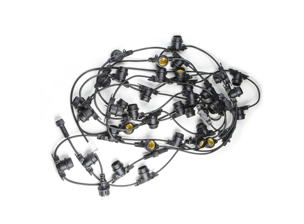 Гирлянда Нить 20 м + 1,5 м шнур, 80 патронов E27, шаг 25см, черный провод Belt-Light UDL-K111 80/E27/20M UL-00006441 Uniel