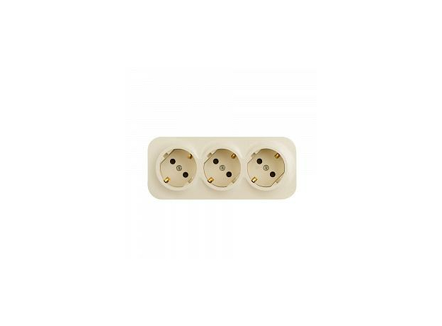 Блок розеточный Quteo 3 x 2К+З со шторками 16A - 250В~ IP20 слоновая кость 782268 Legrand Блок розеточный Quteo 3 x 2К+З со шторками 16A - 250В~ IP20 слоновая кость 782268 Legrand