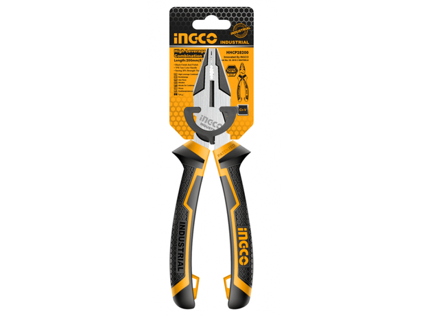 Пассатижи (плоскогубцы) комбинированные 8"/200mm, на 30% сильнее INGCO INDUSTRIAL HHCP28200 Пассатижи (плоскогубцы) комбинированные 8"/200mm, на 30% сильнее INGCO INDUSTRIAL HHCP28200