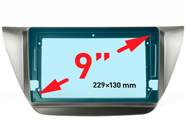 Рамка для MITSUBISHI Lancer 9 2003-2007 с переносом управления кондиционером, 9" Incar RMS-FC461