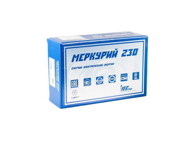 Счетчик электроэнергии трехфазный однотарифный Меркурий-230AR-01R 5-60А 380В RS485 шкаф ЖКИ Инкотекс