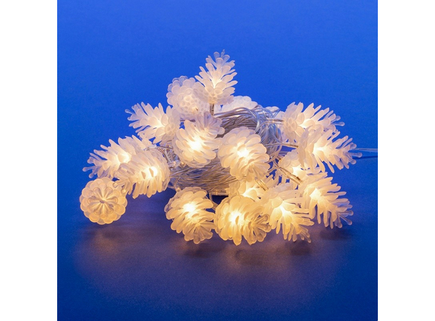 Гирлянда светодиодная (электрогирлянда ) Шишки 2,8 м 20 Led Теплый белый свет, прозрачный провод ULD-S0280-020/DTA 09582 Uniel