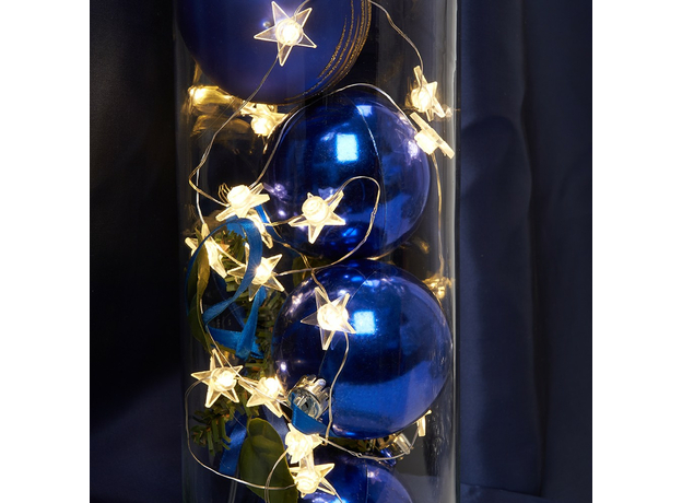 Гирлянда "Звездочки" 4,5м 50LED, теплый свет 2700К, USB прозрачный шнур IP20 CL572 41647 Feron