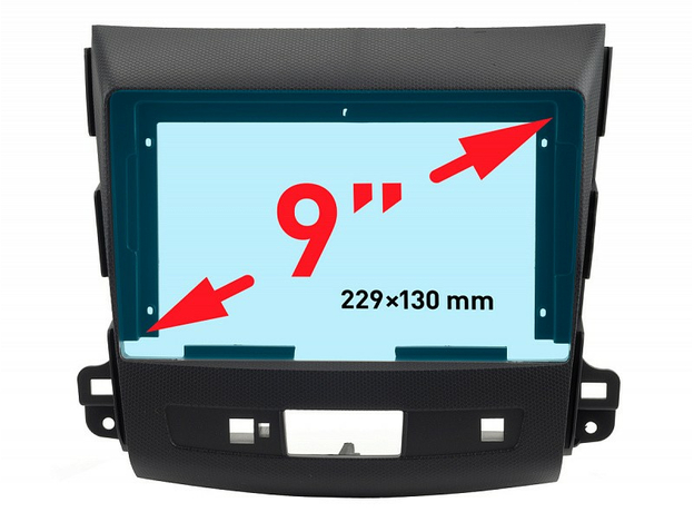 Рамка для MITSUBISHI Outlander XL, CITROEN C-Crosser, PEUGEOT 4007, 9" Incar RMS-FC457