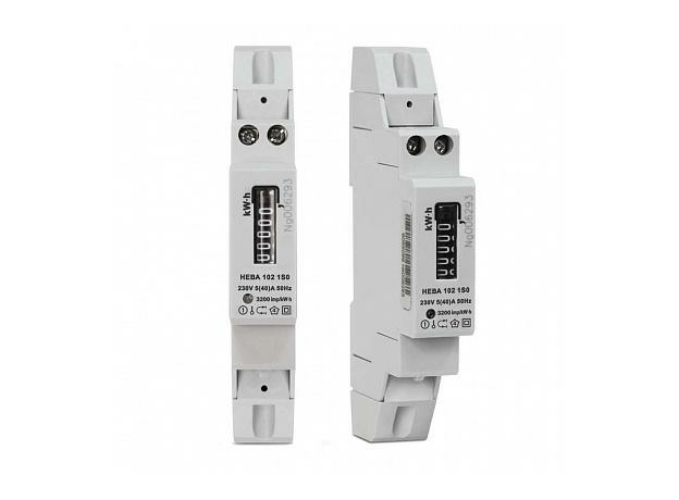 Счетчик электроэнергии однофазный однотарифный НЕВА102 1SO 1,0 5-40А 220В DIN на 1 модуль ОУ 6055069 Тайпит