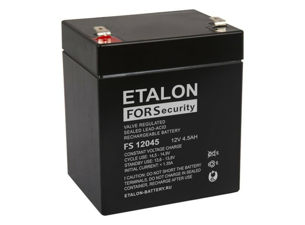 АКБ- 4,5 Аккумулятор 12V 4.5 Ah ETALON FS BLACK
