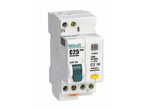 Автомат дифференциальный (дифавтомат) 1П+Н 32А 30мА С 16006DEK DEKraft Schneider Electric