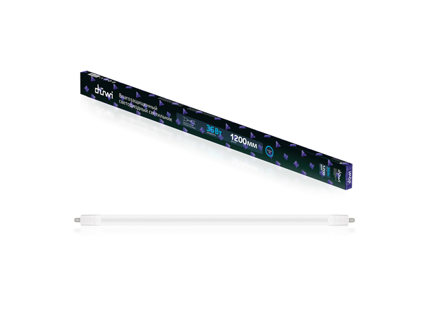 Светильник светодиодный промышленный ДСП 36Вт SSP-155-36 6500К 3060Лм 1200мм IP65 проходная проводка рассеиватель матовый 25091 3 Duwi