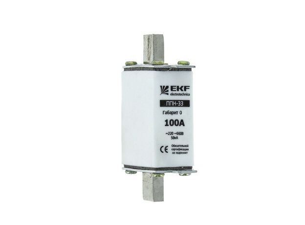 Предохранитель 80А габарит 0 ППН-33 160/80А (fus-33-0/160/80) EKF