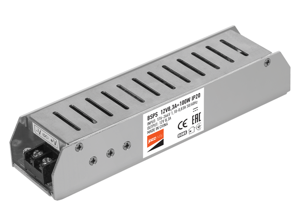 Драйвер BSPS 12В 8,3А=100Вт IP20 блок питания для светодиодной ленты .1002167А Jazzway