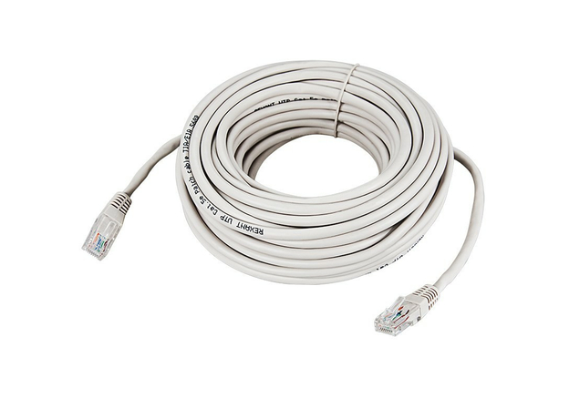 Пaтч-корд U/UTP, категория 5e, RJ45-RJ45, неэкранированный, PVC серый, 10м Rexant