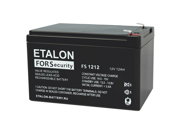 АКБ-12 Аккумулятор 12V 12 Ah ETALON FS BLACK