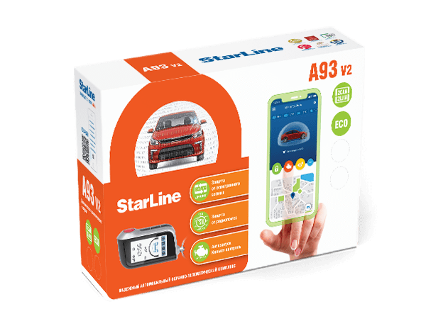 Автосигнализация StarLine A93 V2 2CAN+2LIN ECO Автосигнализация StarLine A93 V2 2CAN+2LIN ECO