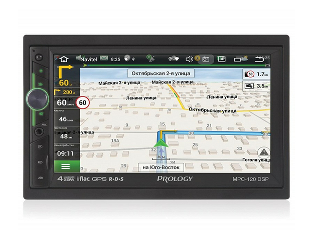 2DIN USB-магнитола Prology MPC-120 DSP на Android 9 с навигацией