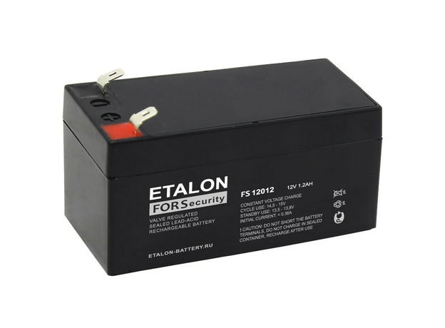 АКБ- 1,2 Аккумулятор 12V 1,2 Ah ETALON FS BLACK
