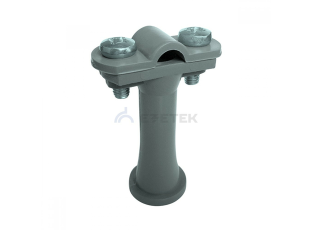 Держатель проводника круглого 6-10 мм серый, высота 59 мм, пластик 91104 EZETEK