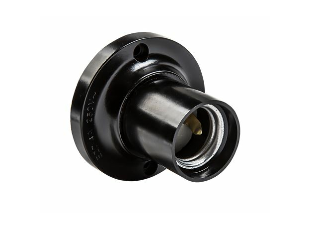 Патрон для ламп карболитовый Е27 потолочный черный 4А (ФпП-01) 4680005958085/4690612032238 ASD/LLT/ IN HOME