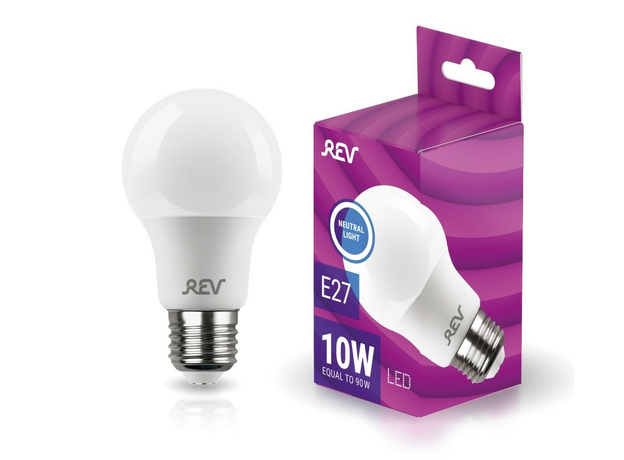 Лампа светодиодная 10 Вт E27 A60 4000К 780Лм матовая 230В грушевидная 32267 2 TM REV
