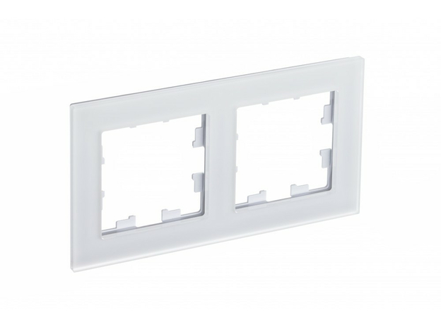 Рамка для розеток и выключателей 2 поста Atlasdesign Nature матовое стекло/белый ATN330102 Schneider Electric Рамка для розеток и выключателей 2 поста Atlasdesign Nature матовое стекло/белый ATN330102 Schneider Electric