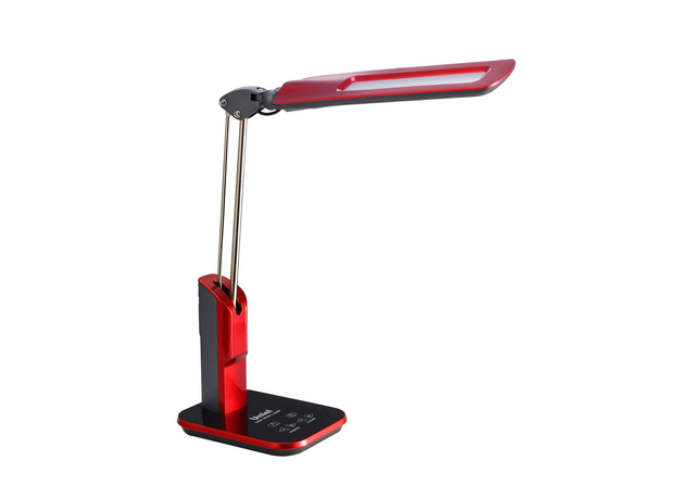 Светильник настольный светодиодный TLD-515 Red/9W/LED/900Lm/6 режимов в диапазоне 2700-6400K/С диммером/Цвет-красный 09104 Uniel