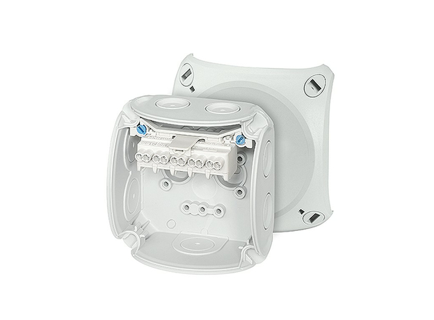 Hensel DK 0202 G - Коробка ответвительная УФ, IP 66/67, 5 пол. кл.,93х93х62 мм, сер, 7+1 ввод. РР 62000001 Hensel DK 0202 G - Коробка ответвительная УФ, IP 66/67, 5 пол. кл.,93х93х62 мм, сер, 7+1 ввод. РР 62000001